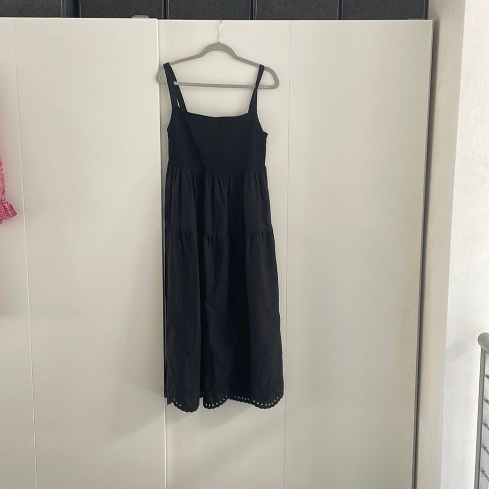 Zara black midi dress